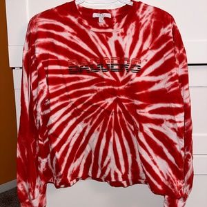 WEAR Badgers Red Tie-Dye Long Sleeve Shirt Women's Size Medium